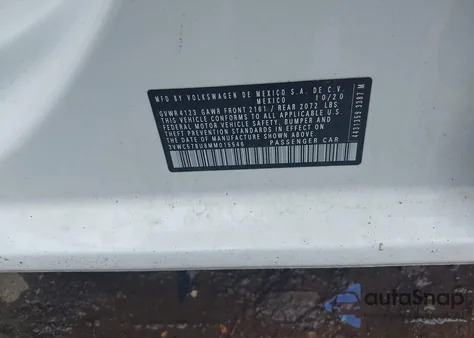 2021 Volkswagen Jetta 1.4T R-Line/1.4T S/1.4T Se from USA, damaged, VIN 3VWC57BU8MM015546